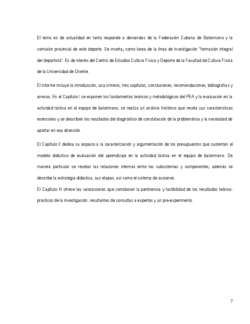 Anteprima della tesi: La evaluación del aprendizaje en la actividad táctica en el equipo de balonmano, Pagina 8