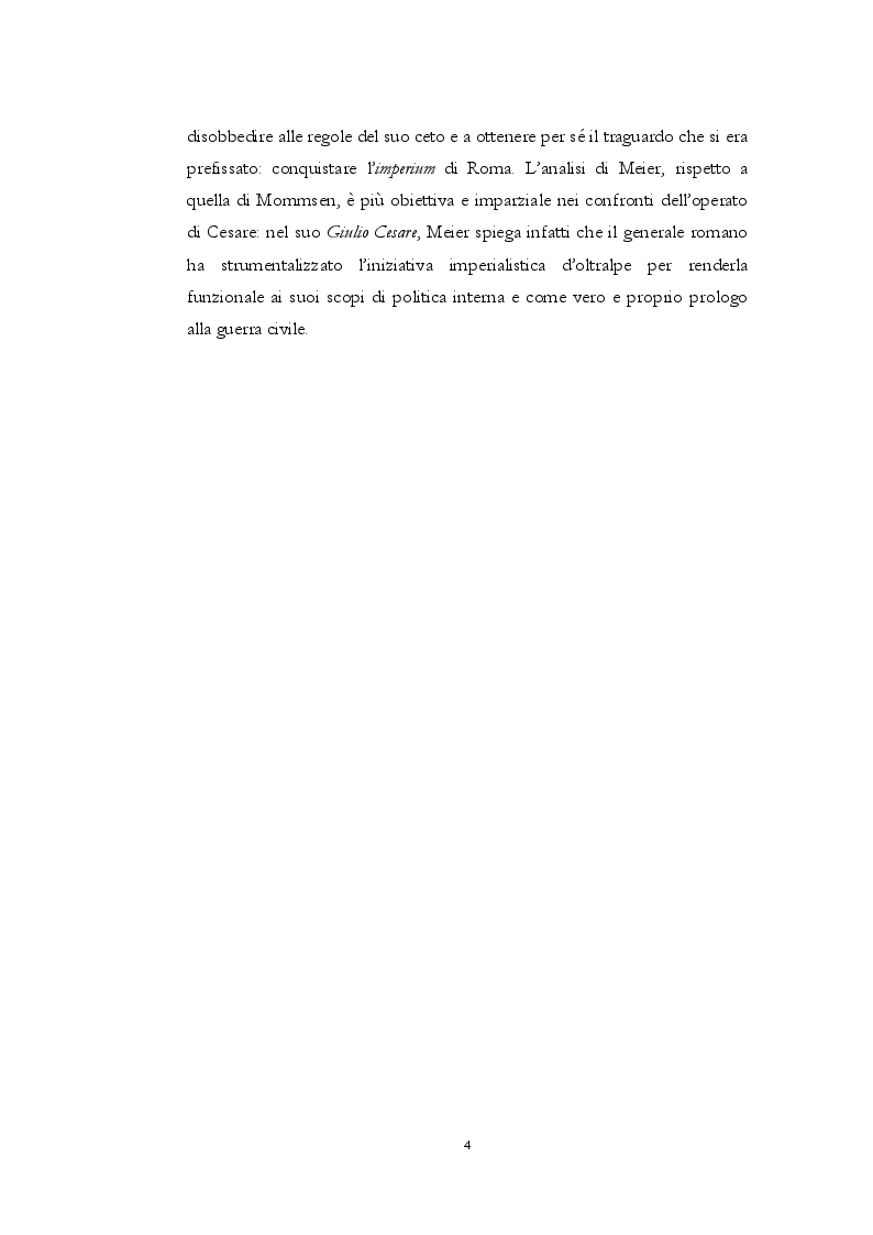 Anteprima della tesi: I Commentarii De Bello Gallico e la storiografia moderna di Mommsen e Meier, Pagina 3
