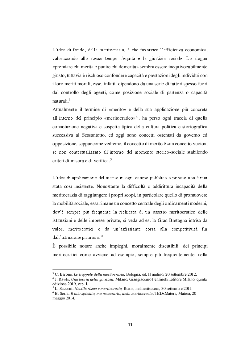 Anteprima della tesi: Uso del concetto di merito all'interno della visione liberista, Pagina 7