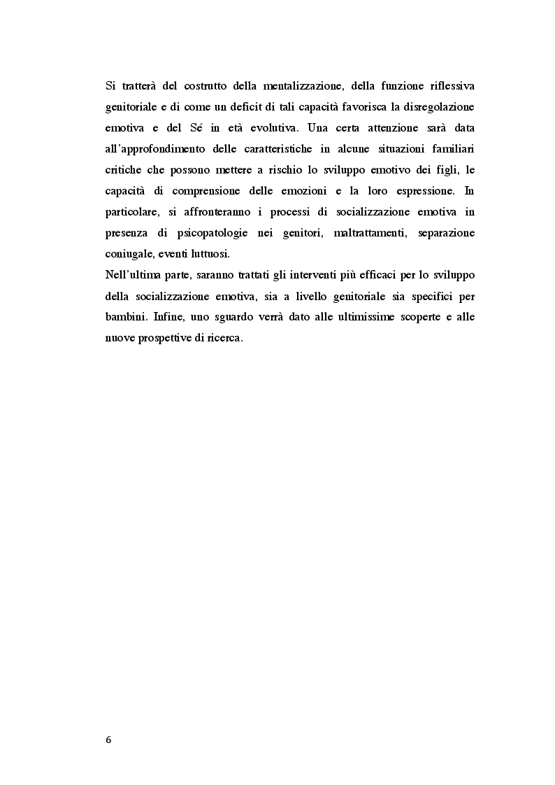 Anteprima della tesi: La socializzazione emotiva familiare: processi e funzionamento dell'età evolutiva, Pagina 3