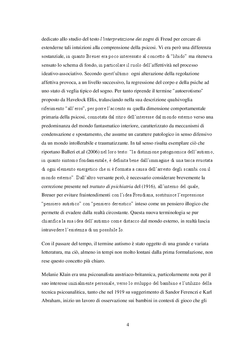 Anteprima della tesi: Un nuovo approccio per il disturbo autistico: l'intersoggettività tra neuroscienze e psicoanalisi, Pagina 5