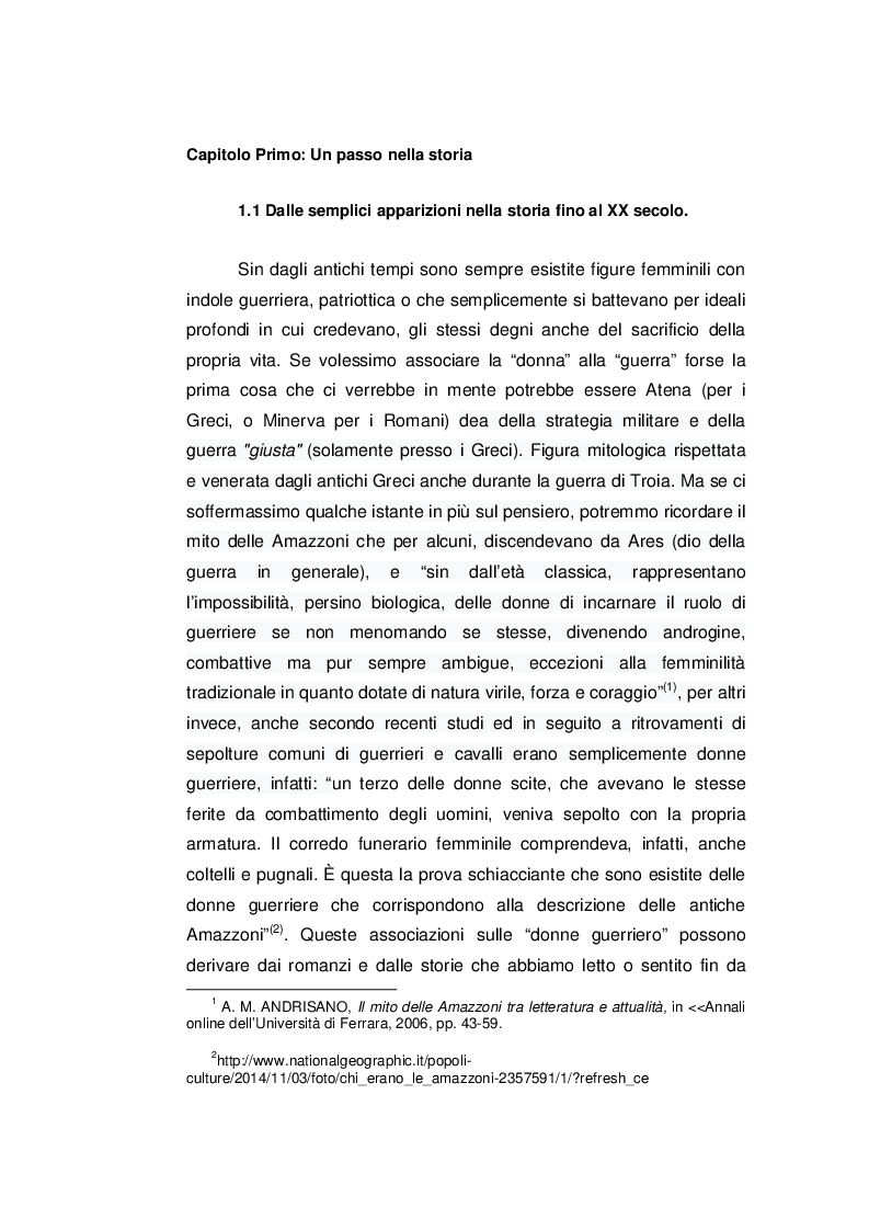 Anteprima della tesi: Le donne nell'Esercito Italiano, Pagina 4