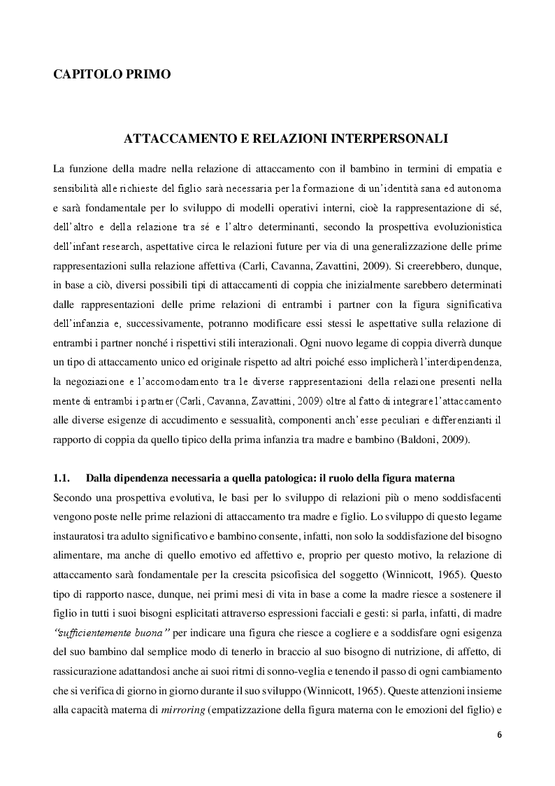 Anteprima della tesi: La dipendenza affettiva - Possibili origini ed implicazioni di un amore malato, Pagina 4