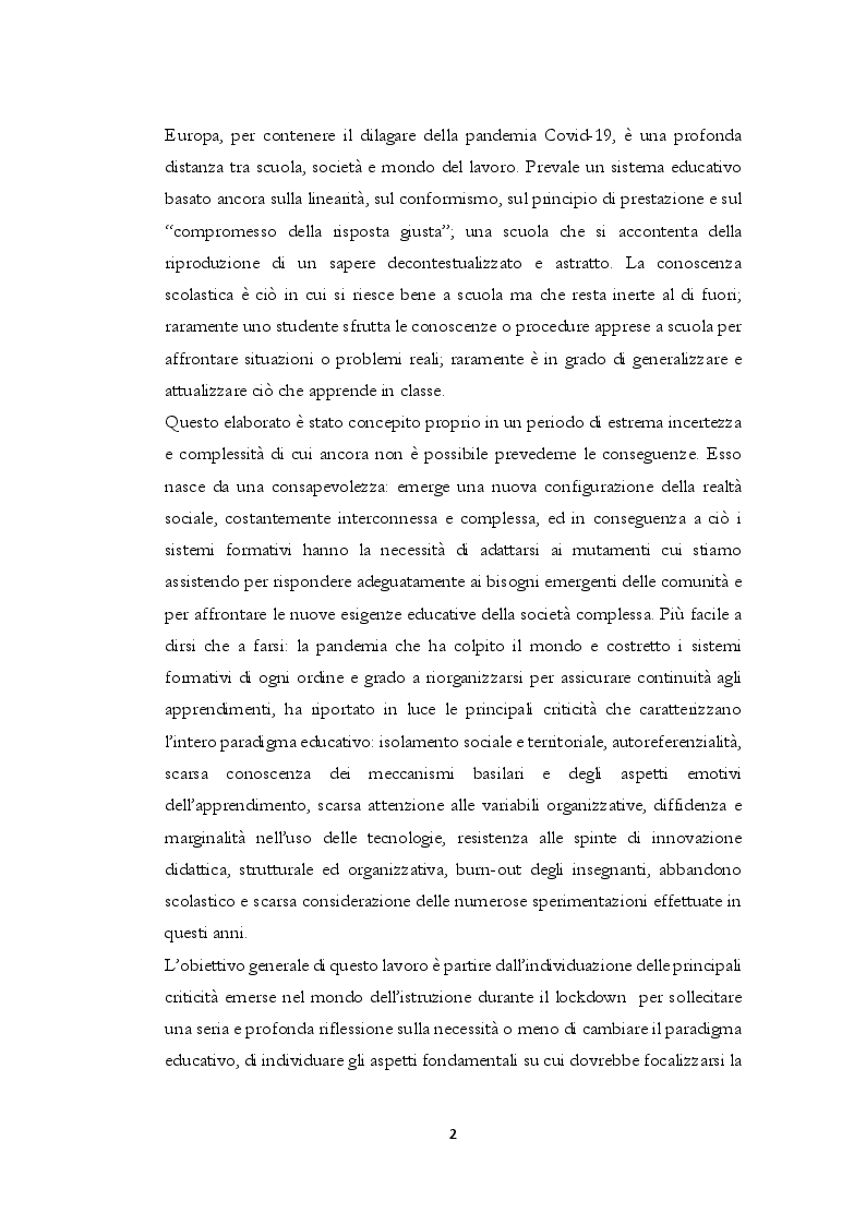 Anteprima della tesi: La centralità dell'educazione per il presente ed il futuro dell'uomo. Le premesse per un cambiamento radicale del paradigma educativo, Pagina 3
