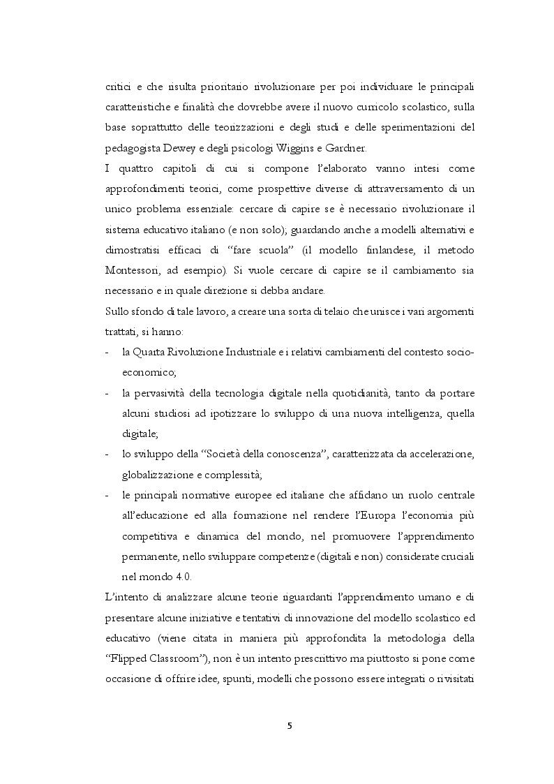 Anteprima della tesi: La centralità dell'educazione per il presente ed il futuro dell'uomo. Le premesse per un cambiamento radicale del paradigma educativo, Pagina 6
