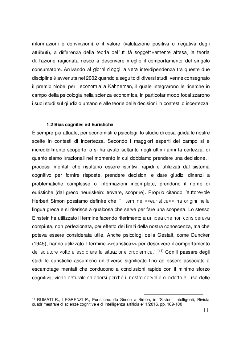 Estratto dalla tesi: L'effetto della pandemia sulle scelte d'acquisto dei consumatori: Bias ed Euristiche al tempo del Covid-19
