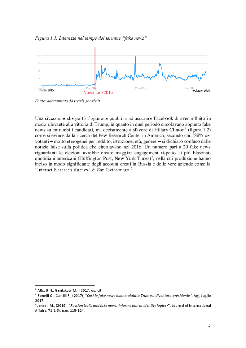 Anteprima della tesi: Crisis communication. Fake news e reputazione aziendale, Pagina 5
