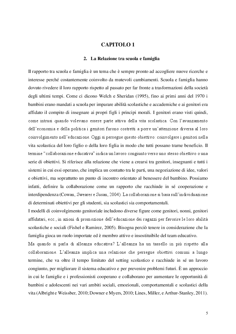 Anteprima della tesi: Abbatere i muri. Verso un'alleanza proficua tra genitori e insegnanti, Pagina 3