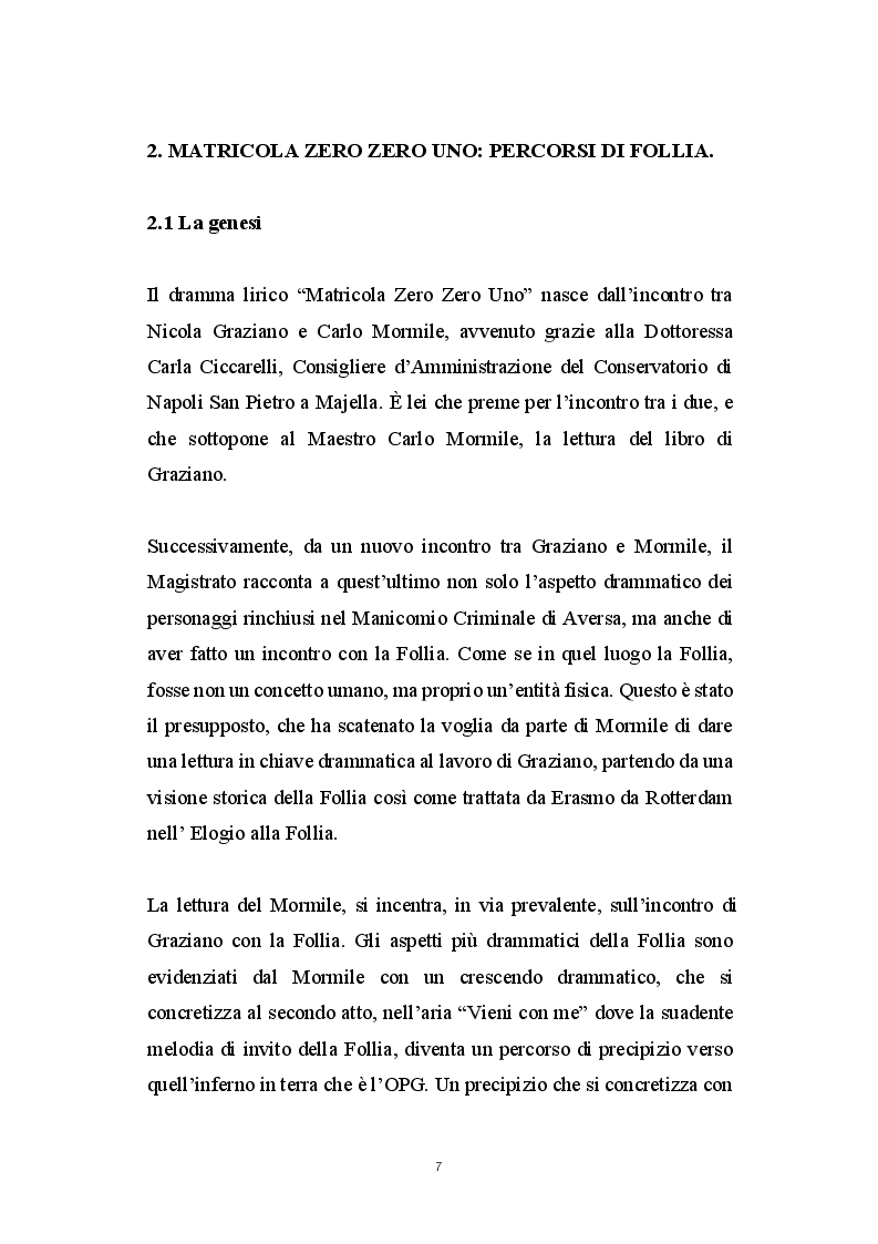 Anteprima della tesi: Matricola Zero Zero Uno: percorsi di Follia, Pagina 4