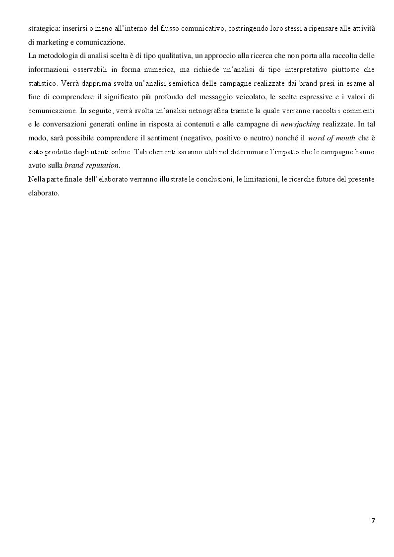 Anteprima della tesi: Il newsjacking: l'utilizzo di notizie e argomenti di attualità a fini di marketing. Un'analisi qualitativa del caso Coronavirus, Pagina 4