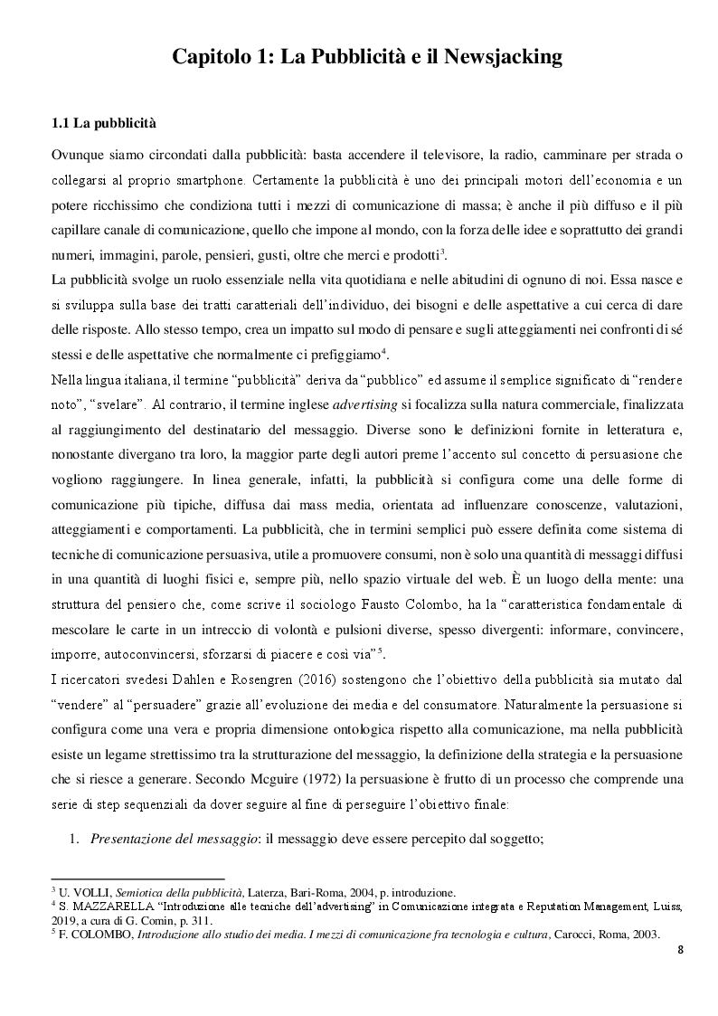 Anteprima della tesi: Il newsjacking: l'utilizzo di notizie e argomenti di attualità a fini di marketing. Un'analisi qualitativa del caso Coronavirus, Pagina 5
