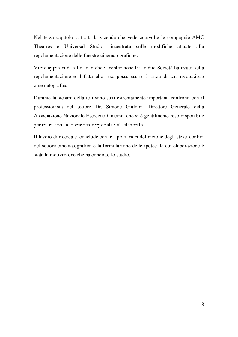 Anteprima della tesi: Analisi della competizione tra le sale cinematografiche e i player over the top. Ipotesi di evoluzione del settore nel medio lungo periodo, Pagina 3