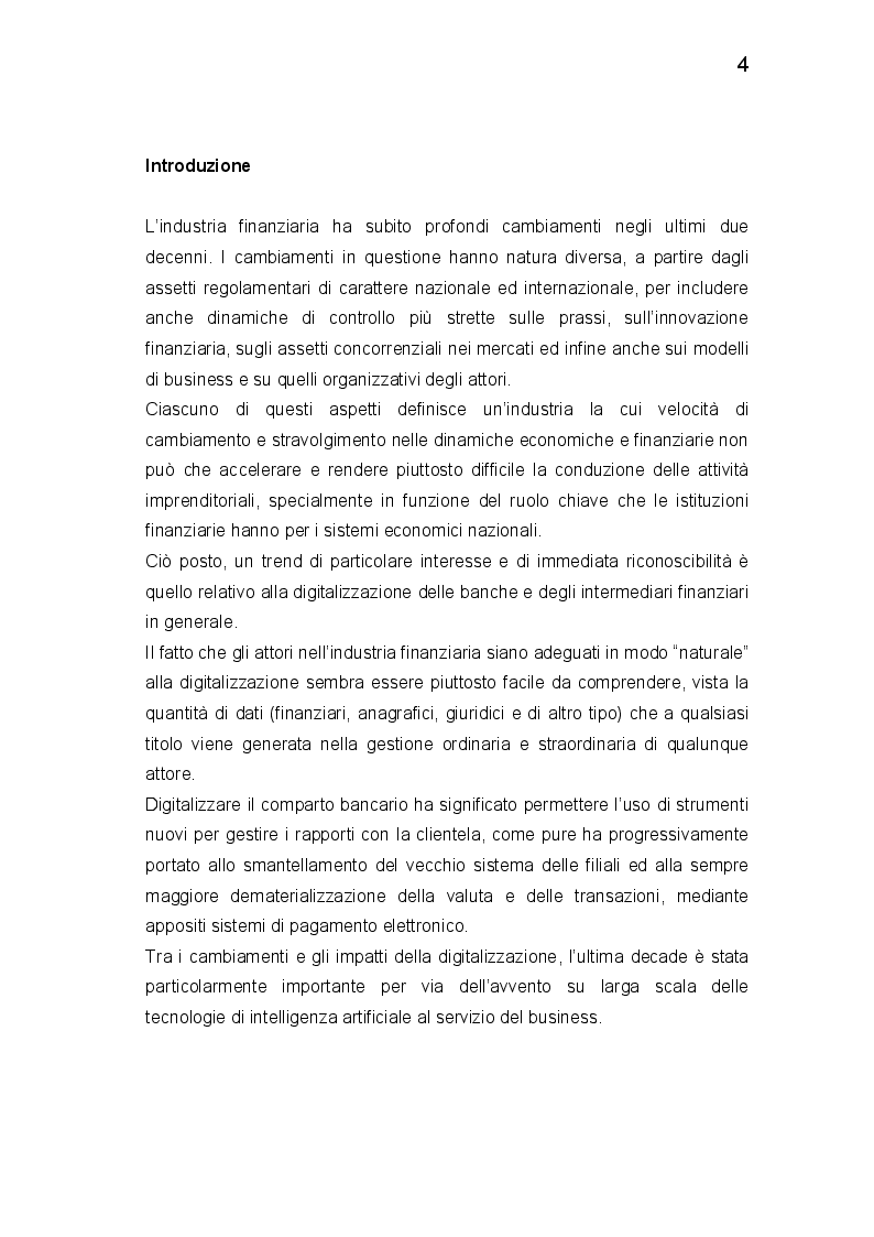 Anteprima della tesi: La gestione tecnologica nel settore bancario: il ruolo dell'intelligenza artificiale nel caso JP Morgan's, Pagina 3