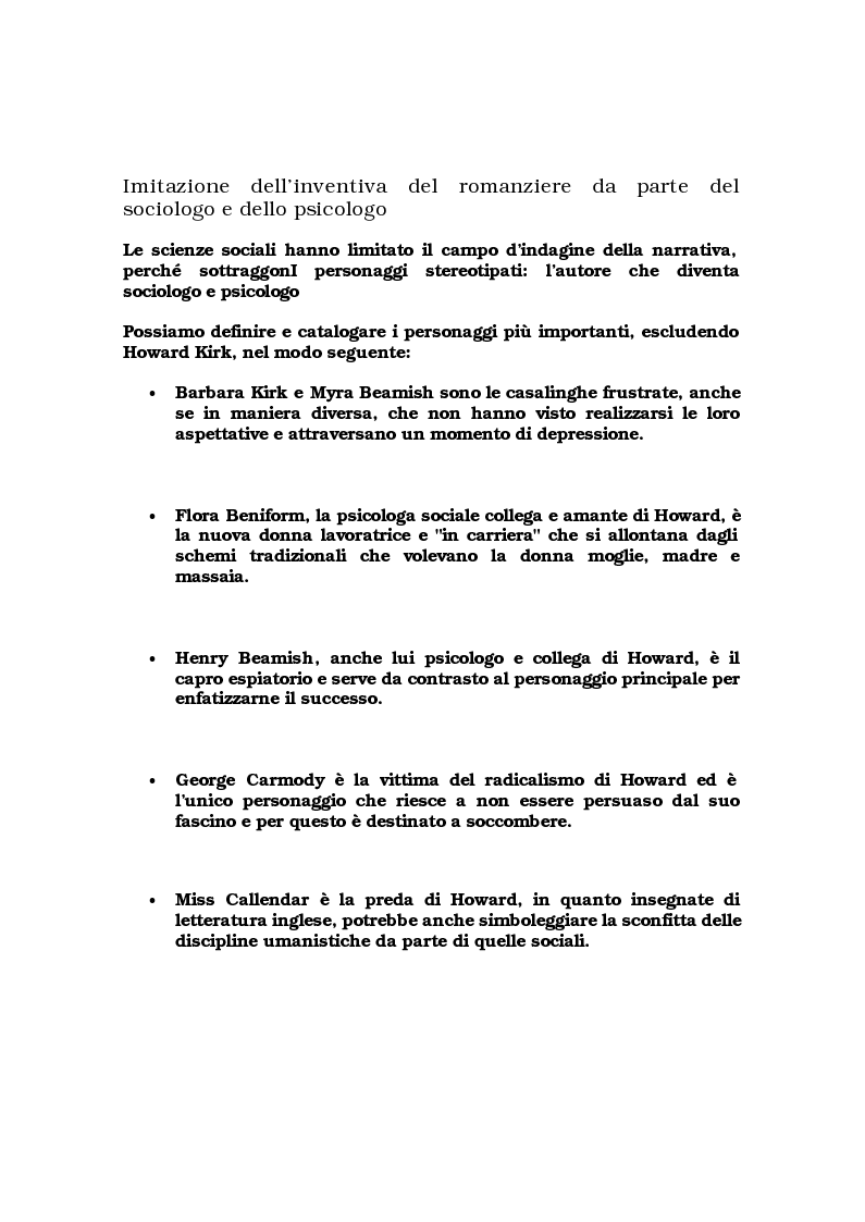 Anteprima della tesi: Critica ed espansione ipertestuale di "The History Man" di Malcolm Bradbury, Pagina 5