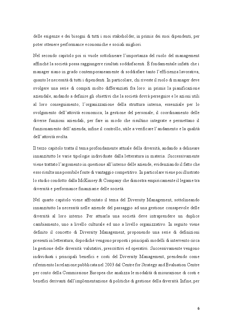 Anteprima della tesi: Il Diversity Management per la gestione delle imprese, Pagina 3