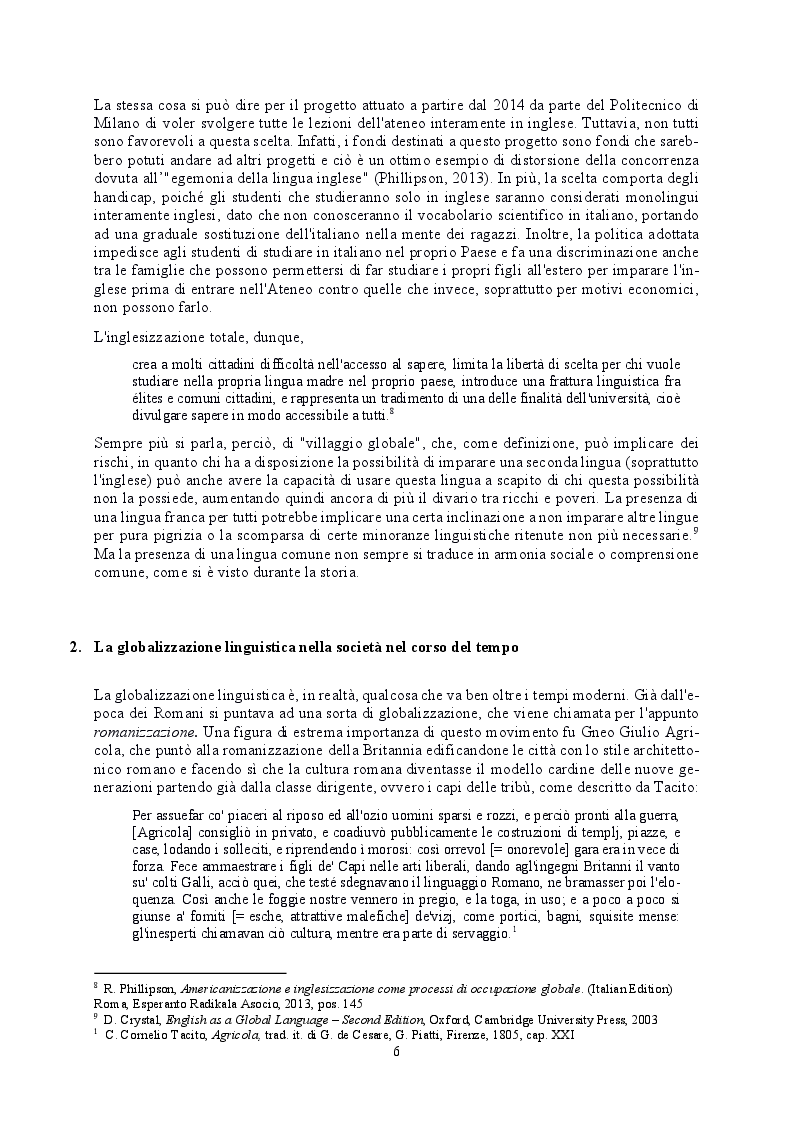 Anteprima della tesi: L'evoluzione delle lingue al tempo della globalizzazione: il trinomio inglese, giapponese e italiano, Pagina 5