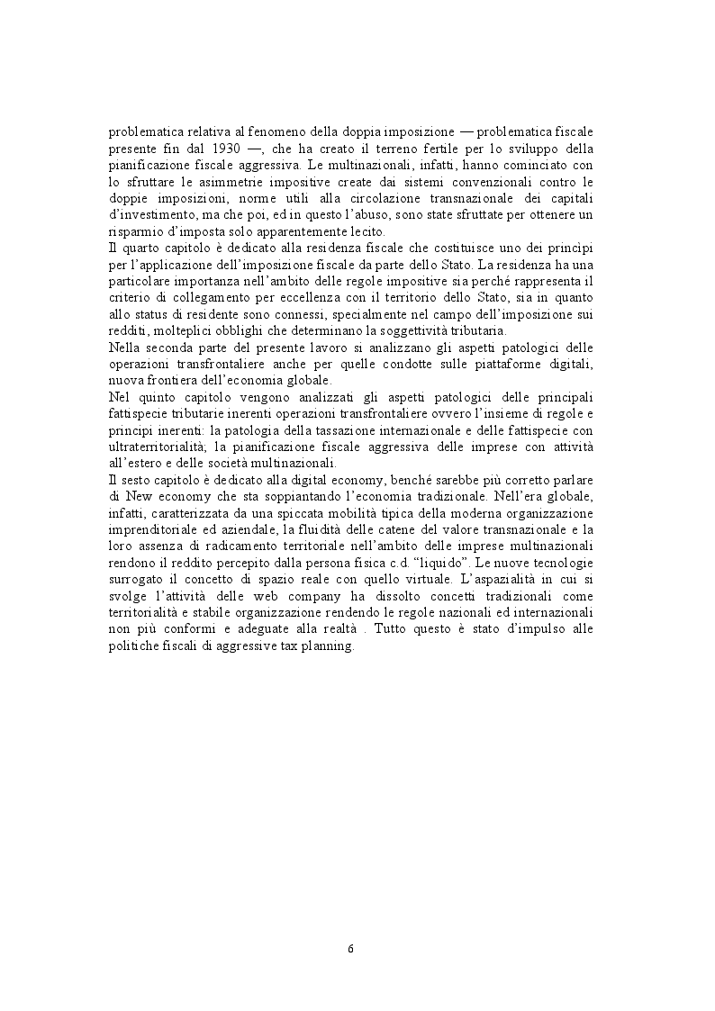 Anteprima della tesi: Nomadismo fiscale e le sue patologie, Pagina 4