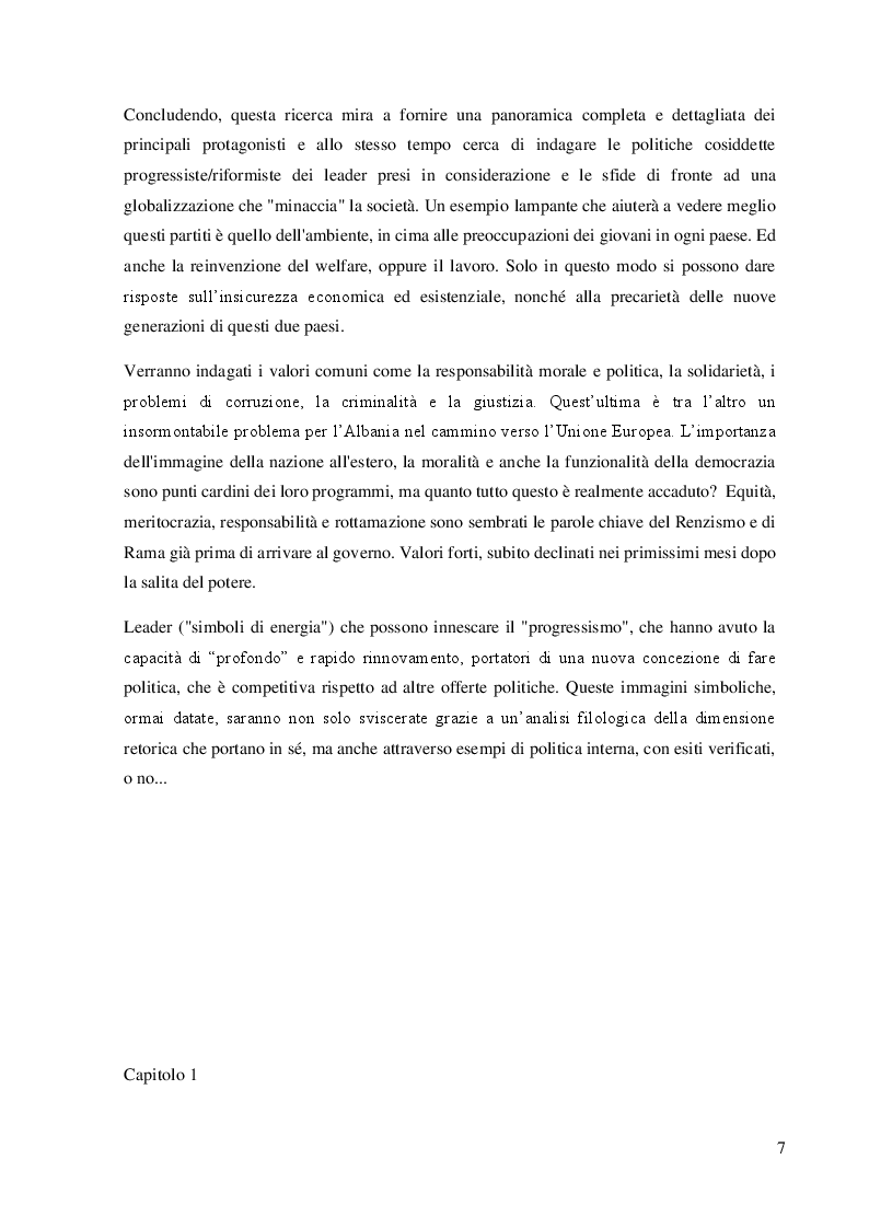 Anteprima della tesi: Metamorfosi della Sinistra. Analogie e differenze politiche tra Italia e Albania nell’era di Matteo Renzi e Edi Rama, Pagina 4