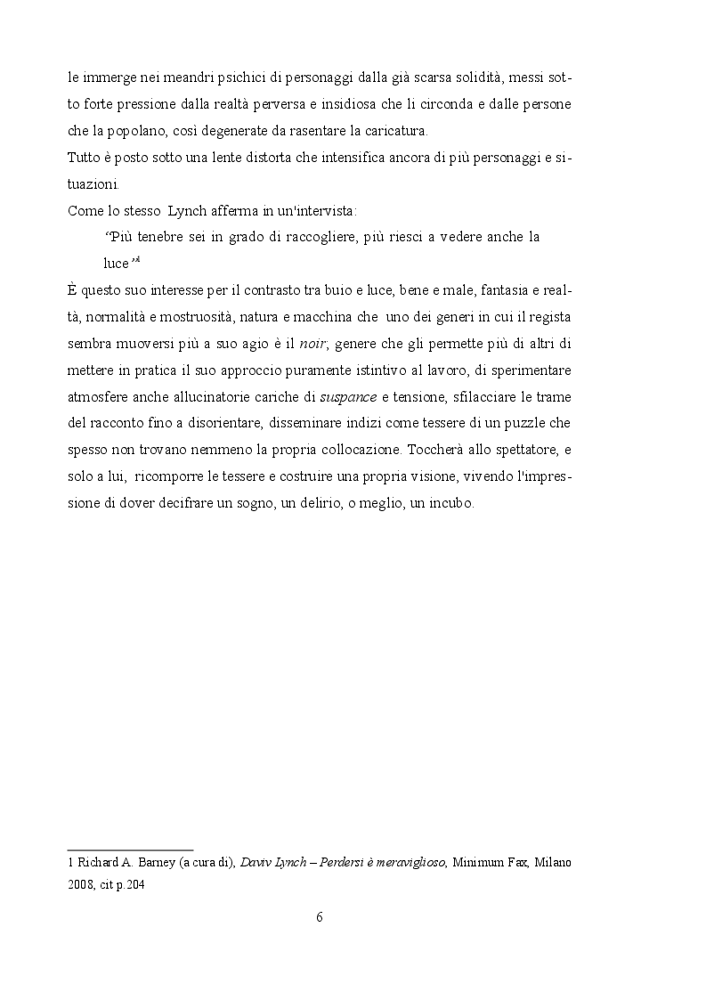Anteprima della tesi: David Lynch - Dietro il sipario, Pagina 4