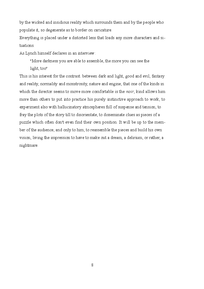 Anteprima della tesi: David Lynch - Dietro il sipario, Pagina 6