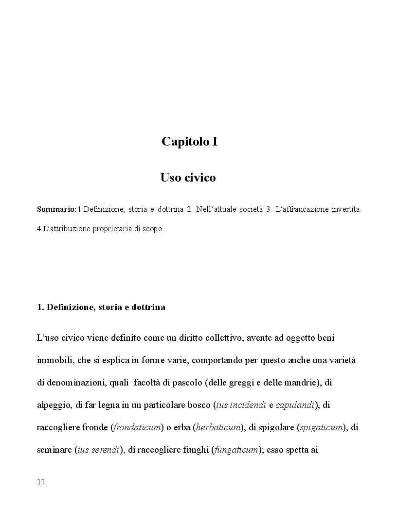 Anteprima della tesi: Usi civici e norme interposte, Pagina 6