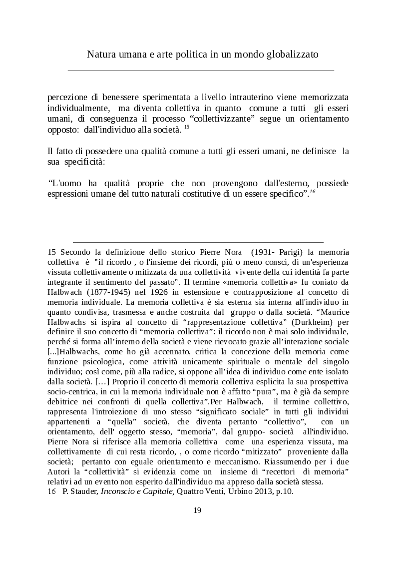 Anteprima della tesi: Natura umana e arte politica in un mondo globalizzato, Pagina 7