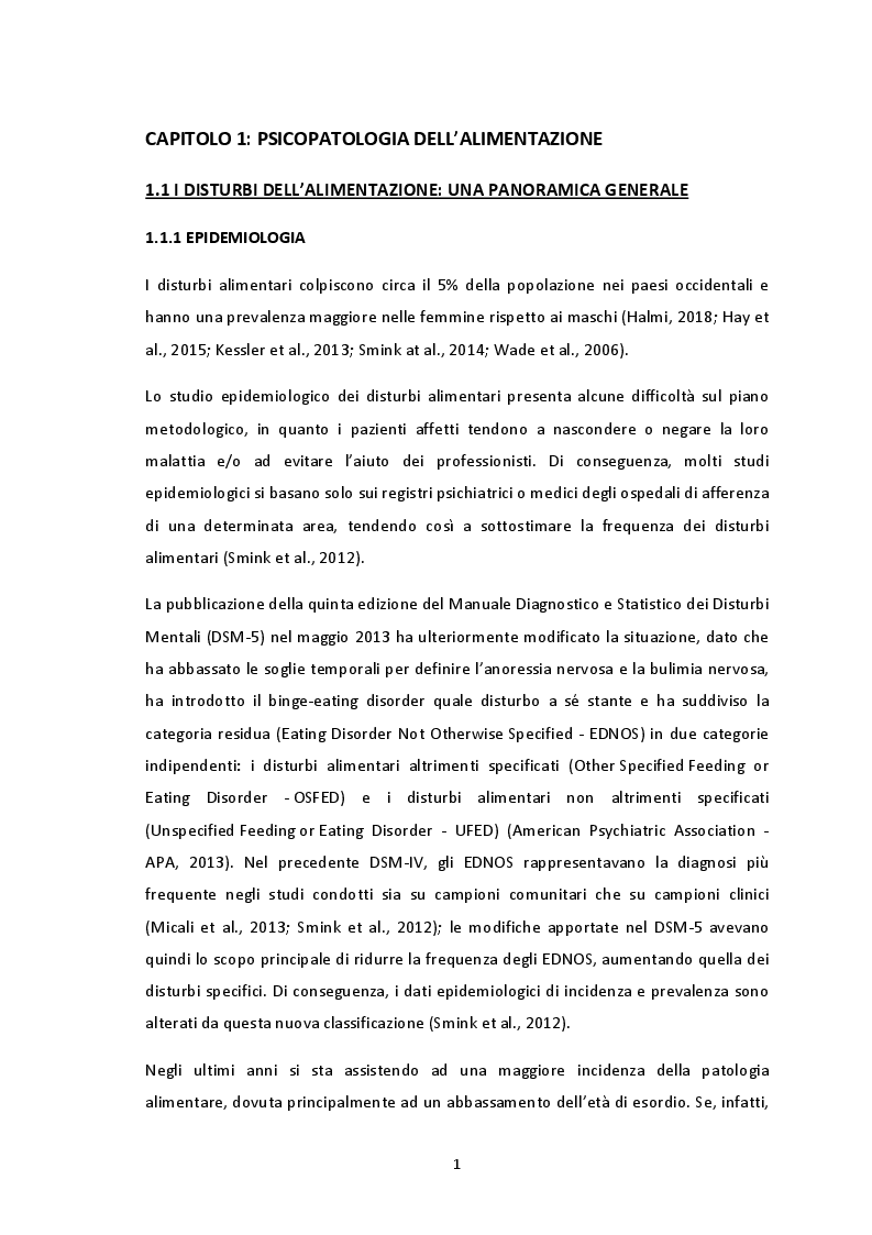 Anteprima della tesi: Valutazione empirica dei livelli di gravità della bulimia nervosa, Pagina 4