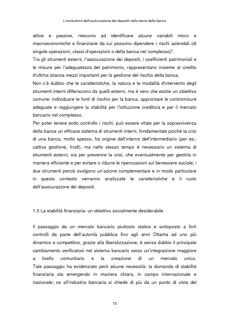 Anteprima della tesi: La determinazione del premio dell'assicurazione dei depositi attraverso l'option pricing: un'applicazione al caso italiano, Pagina 11