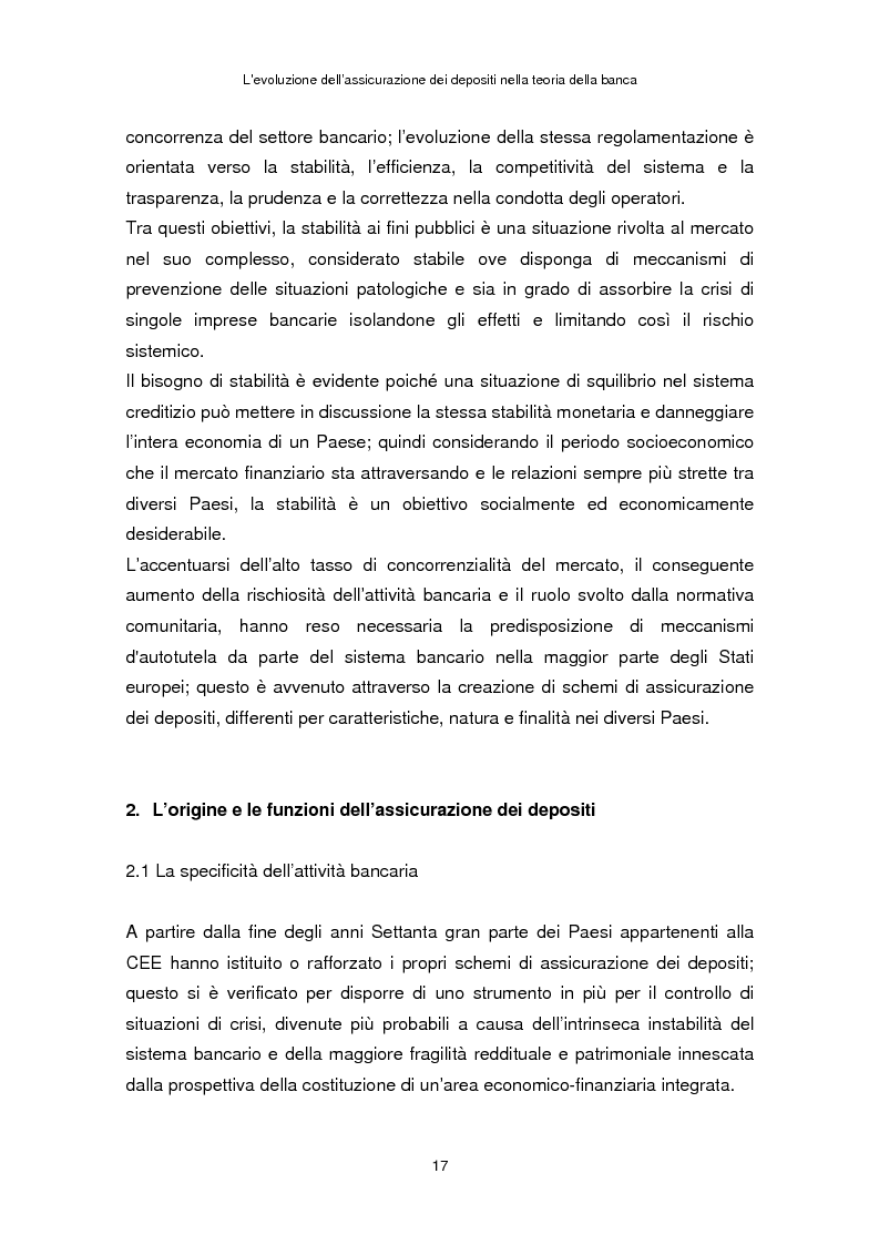Anteprima della tesi: La determinazione del premio dell'assicurazione dei depositi attraverso l'option pricing: un'applicazione al caso italiano, Pagina 13