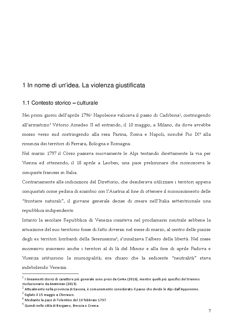Anteprima della tesi: Il tema della violenza nell'opera di Ugo Foscolo, Pagina 4