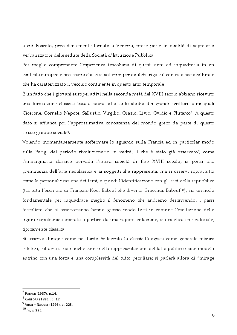 Anteprima della tesi: Il tema della violenza nell'opera di Ugo Foscolo, Pagina 6