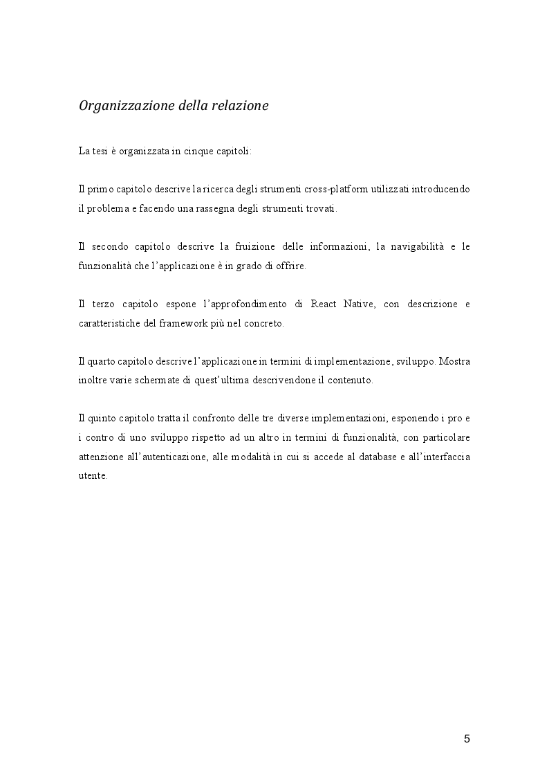 Anteprima della tesi: Analisi di tool cross-platform in ambito mobile e sviluppo dell’app FitGoal Workout mediante React Native, Pagina 3