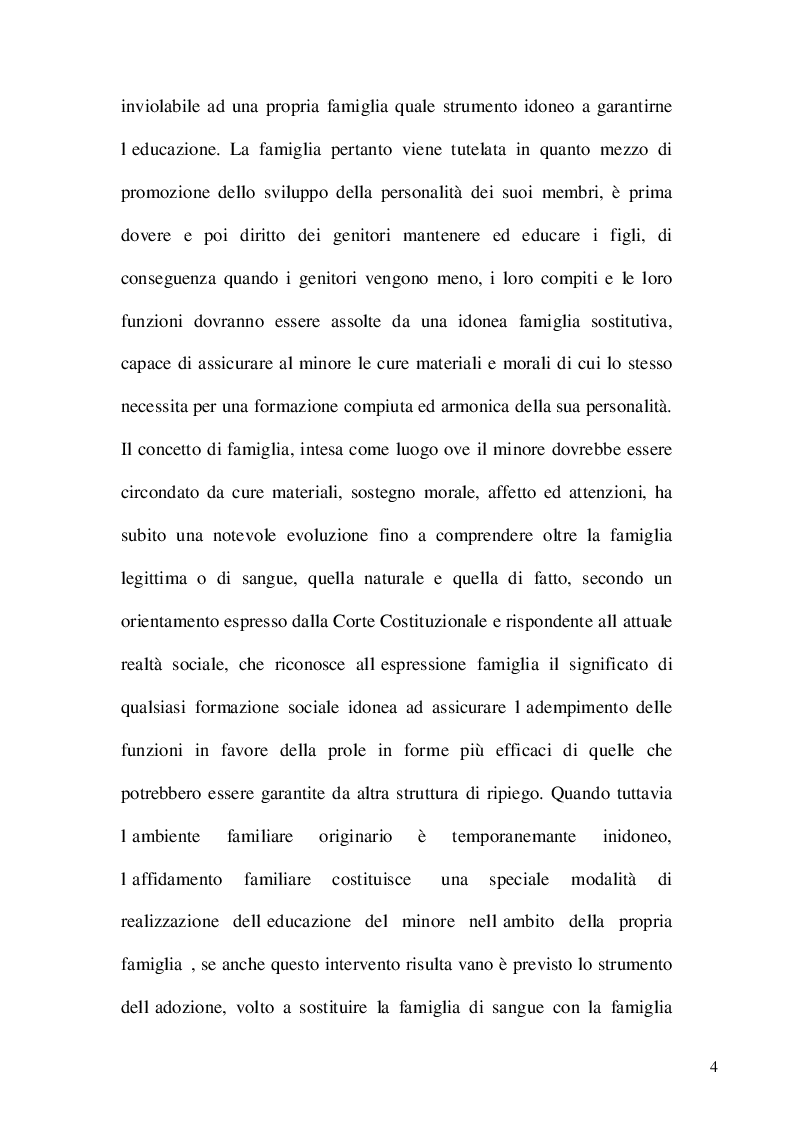 Anteprima della tesi: L'Adozione dei singles e della Famiglia di fatto, Pagina 3