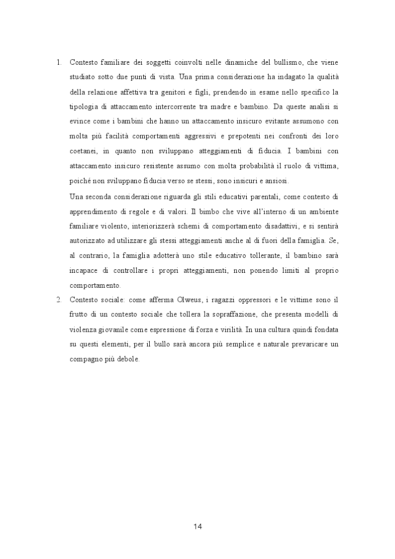 Anteprima della tesi: Bullismo e Cyberbullismo: Una società violenta?, Pagina 4