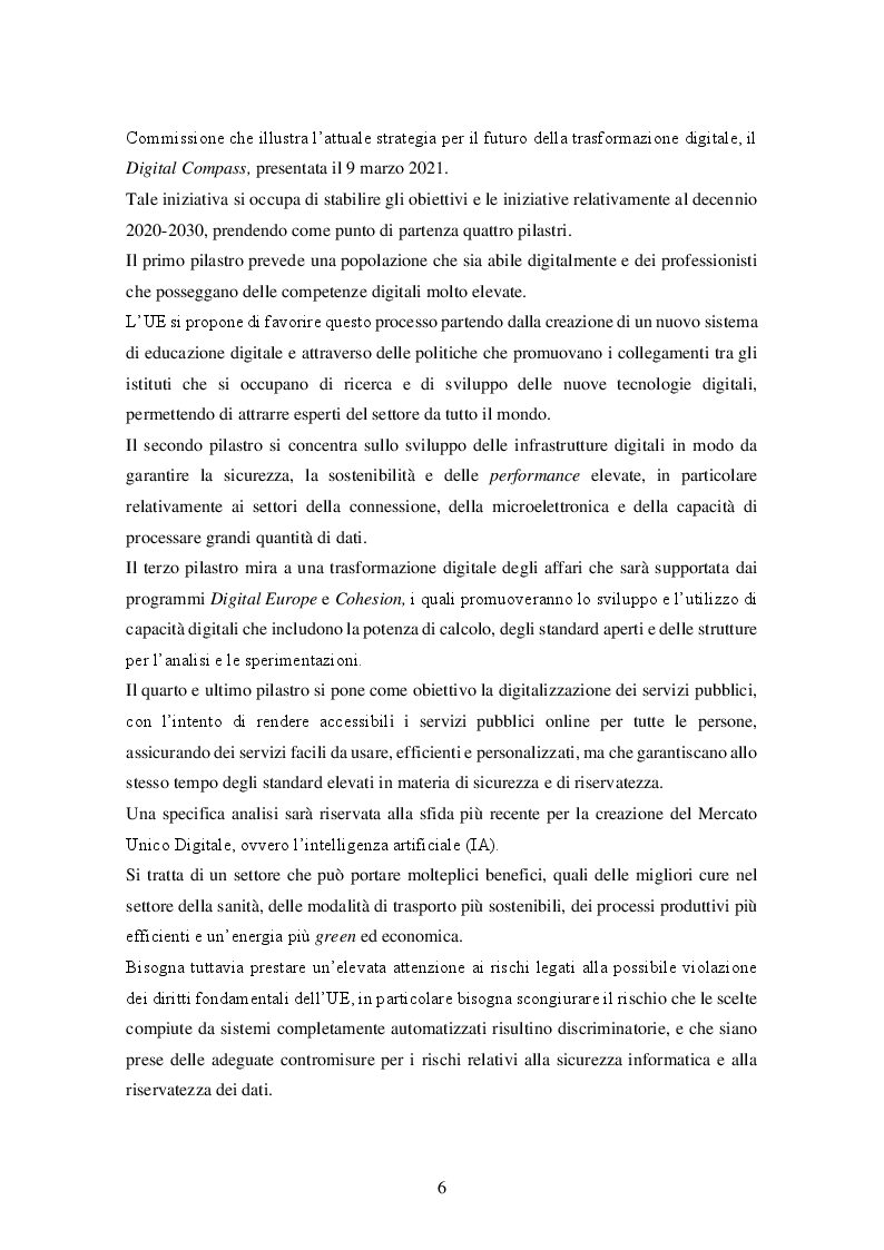 Anteprima della tesi: L'evoluzione del mercato unico digitale attraverso il Digital Services Act e il Digital Markets Act, Pagina 4