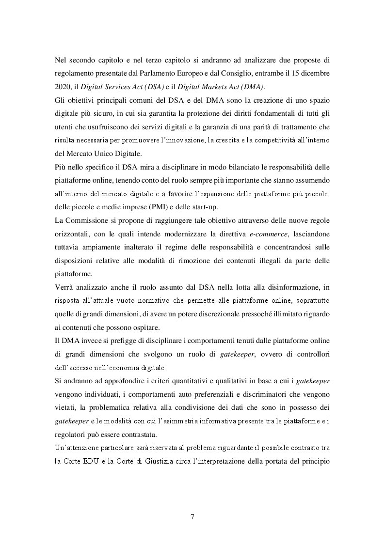 Anteprima della tesi: L'evoluzione del mercato unico digitale attraverso il Digital Services Act e il Digital Markets Act, Pagina 5