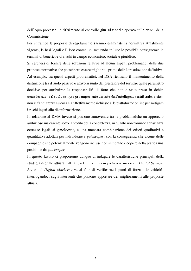 Anteprima della tesi: L'evoluzione del mercato unico digitale attraverso il Digital Services Act e il Digital Markets Act, Pagina 6