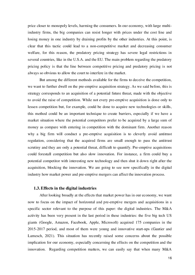 Estratto dalla tesi: Market Power and PreEmptive Acquisitions: Case Analysis of Facebook and Tencent