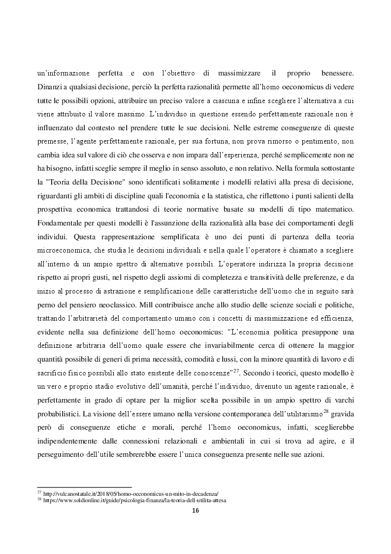 Estratto dalla tesi: Economia Comportamentale. Law Behavioural e Nudging per stimolare i Comportamenti Sostenibili