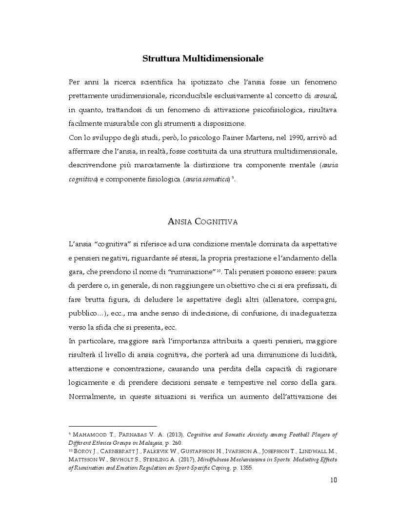 Estratto dalla tesi: Ansia da Competizione: Fattore negativo o positivo?