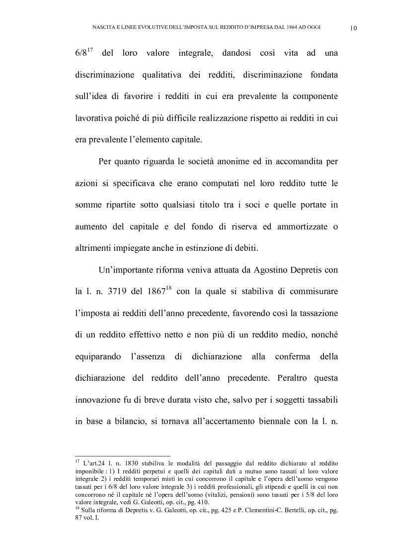 Anteprima della tesi: Nascita e linee evolutive dell'imposta sul reddito d'impresa dal 1864 ad oggi, Pagina 10