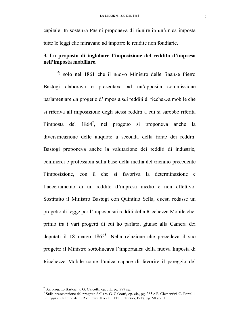 Anteprima della tesi: Nascita e linee evolutive dell'imposta sul reddito d'impresa dal 1864 ad oggi, Pagina 5