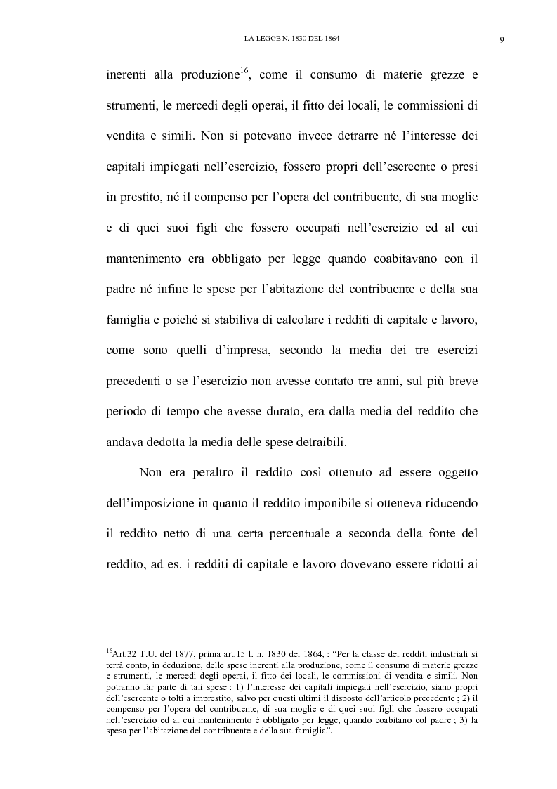 Anteprima della tesi: Nascita e linee evolutive dell'imposta sul reddito d'impresa dal 1864 ad oggi, Pagina 9