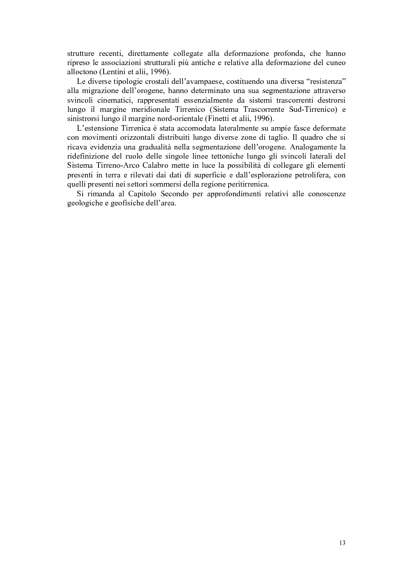 Anteprima della tesi: Rielaborazione ed interpretazione di dati sismici crostali del Margine Campano Tirrenico, Pagina 10
