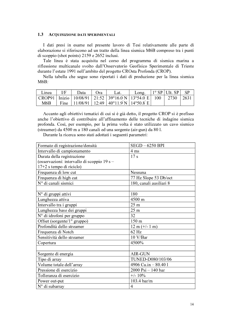 Anteprima della tesi: Rielaborazione ed interpretazione di dati sismici crostali del Margine Campano Tirrenico, Pagina 11