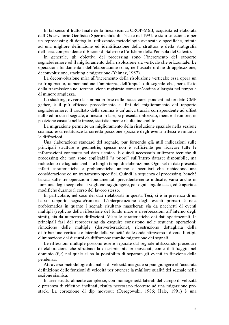 Anteprima della tesi: Rielaborazione ed interpretazione di dati sismici crostali del Margine Campano Tirrenico, Pagina 5