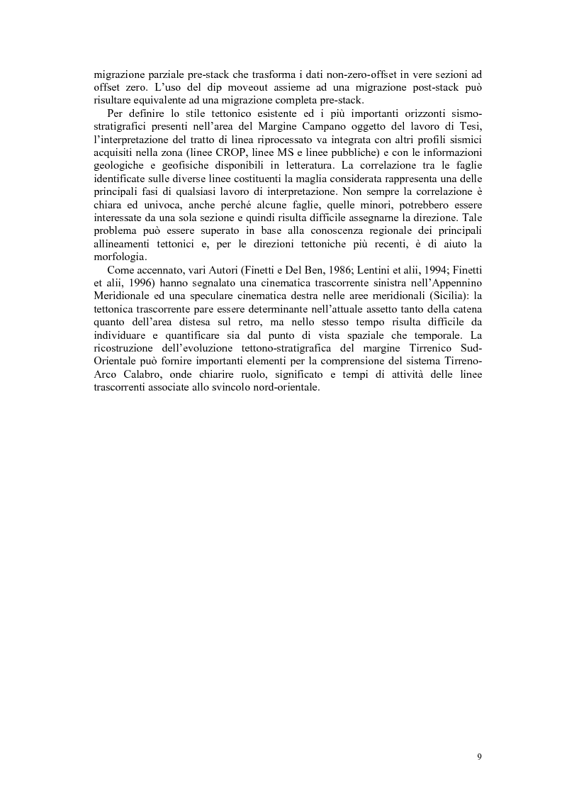 Anteprima della tesi: Rielaborazione ed interpretazione di dati sismici crostali del Margine Campano Tirrenico, Pagina 6