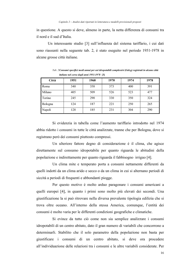 Anteprima della tesi: Analisi dei fabbisogni idropotabili con particolare riferimento ai consumi domestici, Pagina 10
