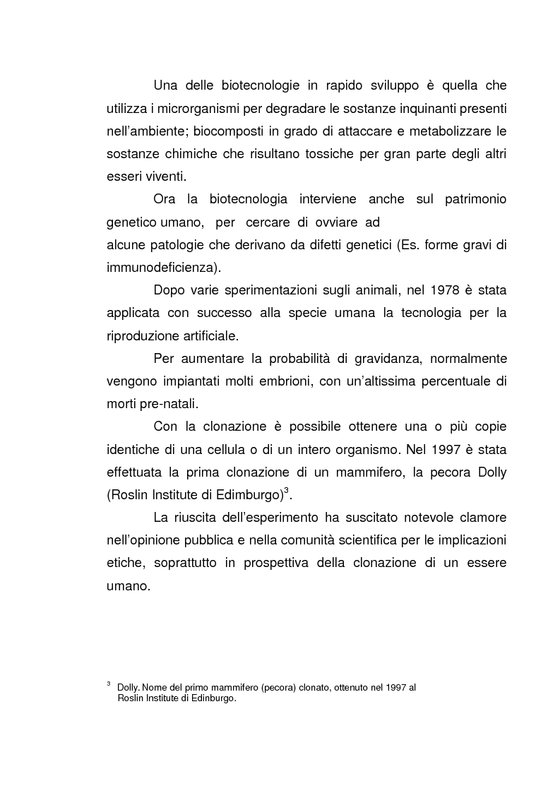 Anteprima della tesi: I nuovi confini delle biotecnologie nella prospettiva filosofica, Pagina 4