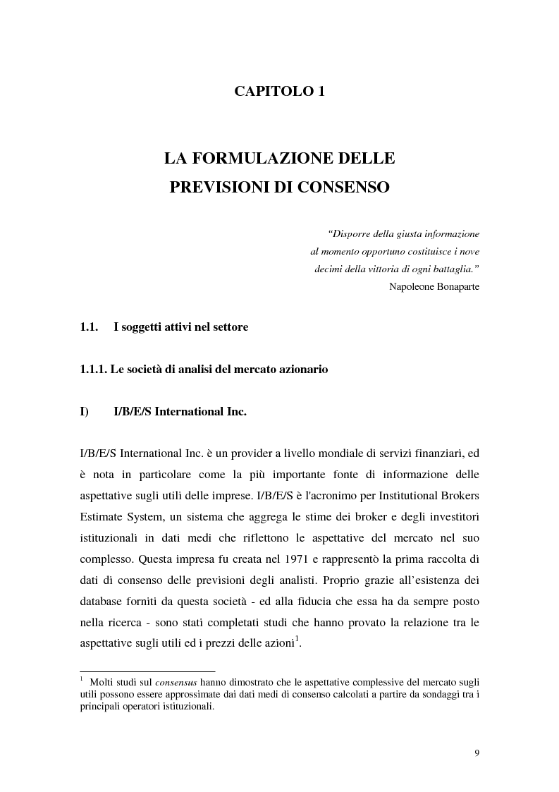 Anteprima della tesi: Utili di consenso: metodologie di formazione e criteri di utilizzo, Pagina 4